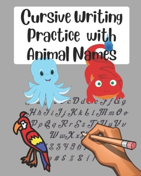 Paperback Cursive Writing Practice with Animal Names Book