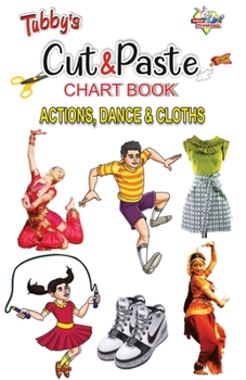 Paperback Tubbys Cut & Paste Chart Book Action, Dance & Cloths Book