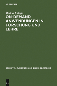 Hardcover On-demand Anwendungen in Forschung und Lehre [German] Book