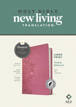 Imitation Leather NLT Large Print Thinline Reference Bible, Filament Enabled (Leatherlike, Peony Pink, Indexed, Red Letter) [Large Print] Book