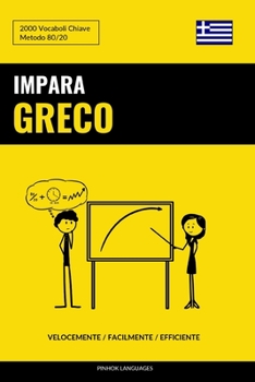 Paperback Impara il Greco - Velocemente / Facilmente / Efficiente: 2000 Vocaboli Chiave [Italian] Book