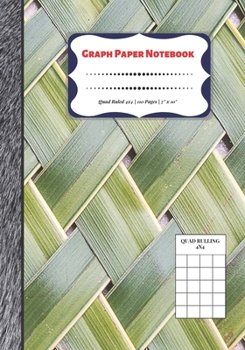 Paperback Graph Paper Notebook: Quad Ruled 4x4 - 110 Pages - 7" x 10" Squared Graphing Paper * Blank Notebook * Grid Paper * Softback ...(Composition Book