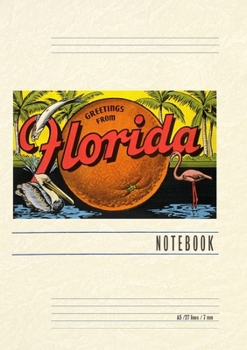 Paperback Vintage Lined Notebook Greetings from Florida Book