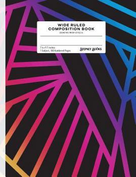 Paperback Wide Ruled Composition Book: Geometric Prism (Style A), Numbered Pages Book