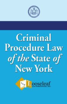 Paperback Criminal Procedure Law NYS Paperback Book