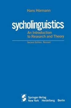 Paperback Psycholinguistics: An Introduction to Research and Theory Book