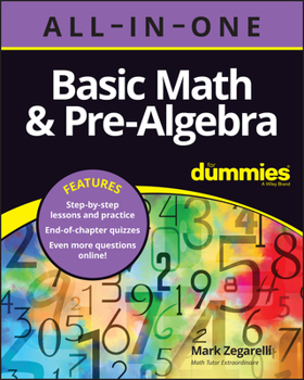 Paperback Basic Math & Pre-Algebra All-In-One for Dummies (+ Chapter Quizzes Online) Book