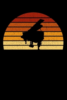 Pianist Notebook: Vintage Sunset Piano 6 x 9 (A5) Graph Paper Squared Journal Gift For Pianists And Piano Lovers (108 Pages)