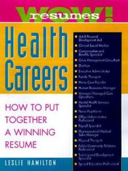 Paperback Wow Resumes for Health Careers Book