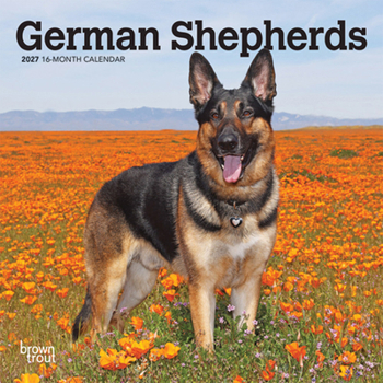 Mini-Disc German Shepherds 2027 7 X 14 Inch (Hanging) Monthly Mini Wall Calendar Book