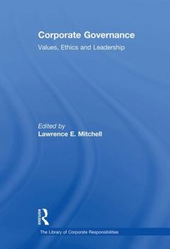 Paperback Corporate Governance: Values, Ethics and Leadership Book