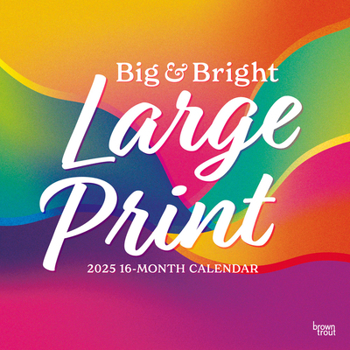 Calendar Big & Bright Large Print 2025 12 X 24 Inch Monthly Square Wall Calendar Matte Paper Plastic-Free Book