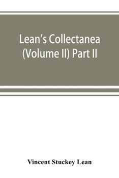 Paperback Lean's collectanea (Volume II) Part II Book