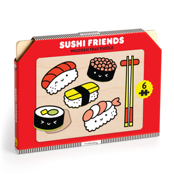 Paperback Sushi Friends Wooden Tray Puzzle Book