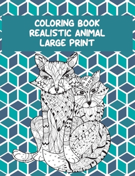 Paperback Realistic Animal Coloring Book - Large Print - Elephants Book