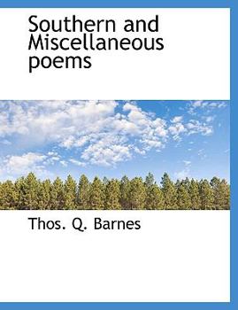 Paperback Southern and Miscellaneous Poems Book
