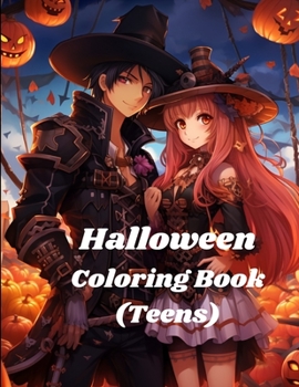 Paperback Halloween Coloring Book Teen Anime Book