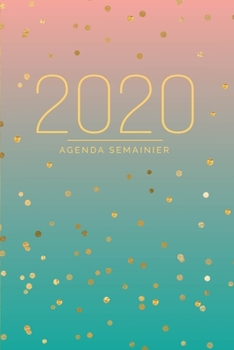 Paperback Agenda Semainier: Planificateur Organisateur - 1 Semaine sur 2 Pages - Planner Mensuel - Format A5 - Corail Turquoise D?grad? [French] Book