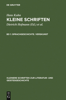 Hardcover Sprachgeschichte. Verskunst [German] Book