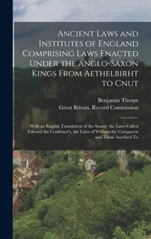 Ancient Laws and Institutes of England