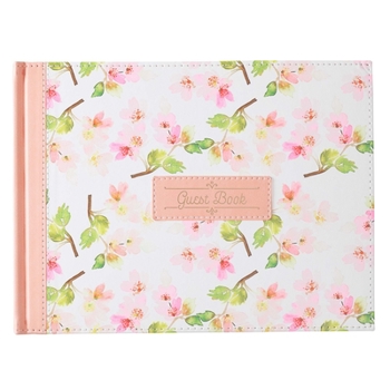 Guestbook Peach Floral