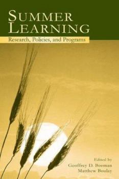 Hardcover Summer Learning: Research, Policies, and Programs Book