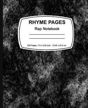 Paperback Rhyme Pages: Rap Notebook: Rap Notebook 200 page Edition Book