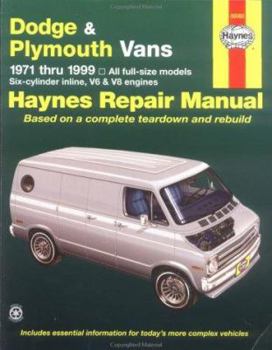Paperback Dodge & Plymouth Vans Automotive Repair Manual Book