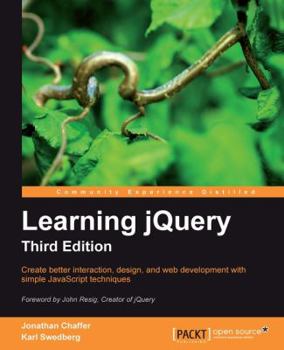 Paperback Learning Jquery, Third Edition Book