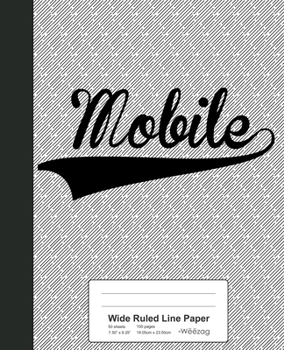 Paperback Wide Ruled Line Paper: MOBILE Notebook Book