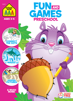 Paperback School Zone Fun and Games Preschool Activity Workbook Book