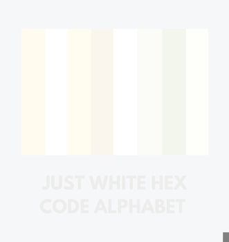 Paperback Just White Hex Code Alphabet Book