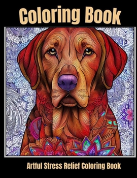Paperback Artful stress relief coloring book: Tranquil Tailwinds: Zen Dog Face Coloring Book