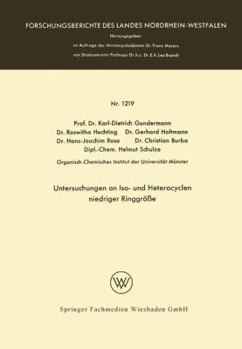 Paperback Untersuchungen an Iso- Und Heterocyclen Niedriger Ringgröße [German] Book