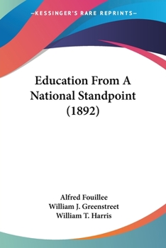 Paperback Education From A National Standpoint (1892) Book