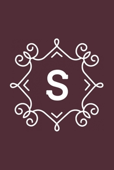 S: monogram initial Letter S - Personalized Initial Monogram Letter S  College Ruled Notebook - 6 x 9 inch Pocket Size: Cute Alphabet Vintage ...