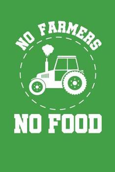 Paperback No Farmers No Food: 6x9 Notebook, 100 Pages graphpaper 5x5, joke original appreciation gag gift for graduation, college, high school, Funn Book