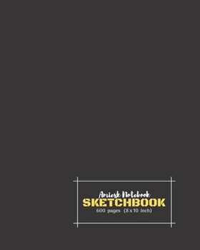 Amiesk Notebook | Sketch Book | 600 pages (8 x 10 inch) | Glossy Cover