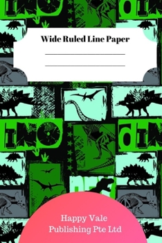 Paperback Cute Dinosaur Foot Theme Wide Ruled Line Paper Book