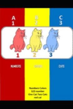 Paperback Numbers Colors, 123 number, One Cat Two Cats, red cat Book