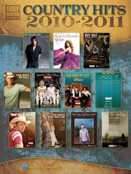 Paperback Country Hits of 2010-2011 (Easy Guitar With Notes & Tab) Book