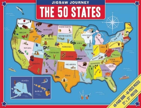 Hardcover Jigsaw Journey: The 50 States Book