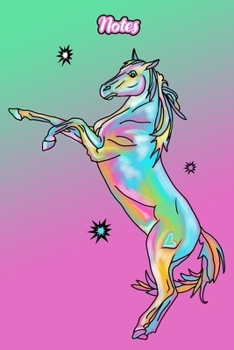 Notes: Horse Watercolor, Lined Journal With Boxes, Womens Notebook, Cute gifts (Girls Diary)