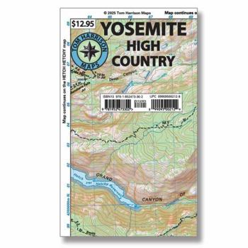 Map Yosemite High Country, California Topographic Hiking Map Book