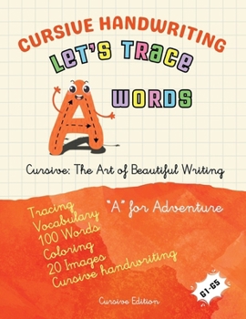 Paperback Cursive Handwriting: Let's Trace A Words Book