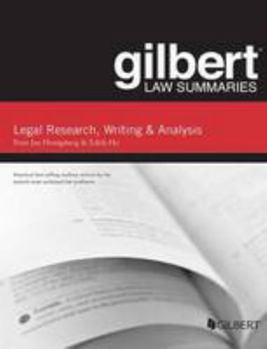 Paperback Gilbert Law Summary on Legal Research Writing and Analysis (Gilbert Law Summaries) Book