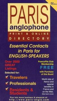Paperback Paris Anglophone: Print & Online Directory Book