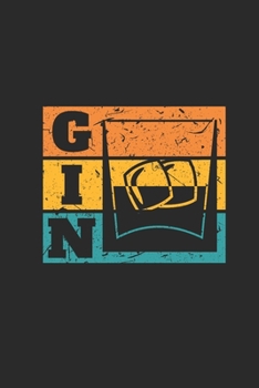 Gin Retro: Gin Notebook, Graph Paper (6" x 9" - 120 pages) ~ Drink Themed Notebook for Daily Journal, Diary, and Gift