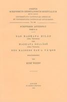 Das Mashafa Milad (Liber Nativitatis) Und Mashafa Sellase (Liber Trinitatis) Des Kaisers Zar'a YA'Qob, I: T. 9042902612 Book Cover