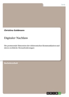 Digitaler Nachlass: Die postmortale Dimension der elektronischen Kommunikation und deren rechtliche Herausforderungen (German Edition) 3346256766 Book Cover